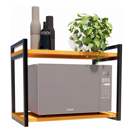 Suporte Nicho De Microondas Forno Prateleira Reforçada 60cm