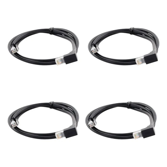 4 Cables Ugreen De Red Cat6 Utp Angulo 90° 1m Negro 30833