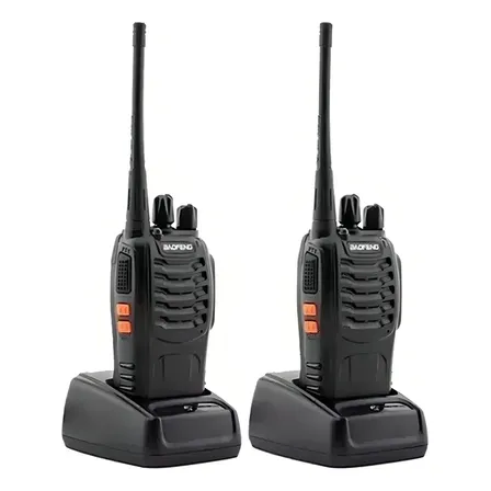 Pack 2 Transmisor 2 Vías Baofeng Bf-888s Negro Bandas De Frecuencia Uhf