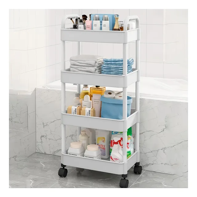 Carrito Organizador 4 Niveles Con Ruedas Para Baño Jk4