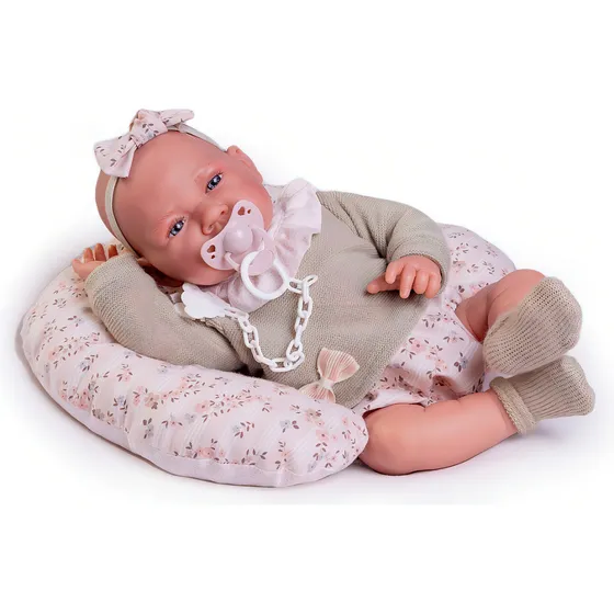 Muñeca Tipo Reborn Antonio Juan - Bebé Nacida Cojin 40 Cm