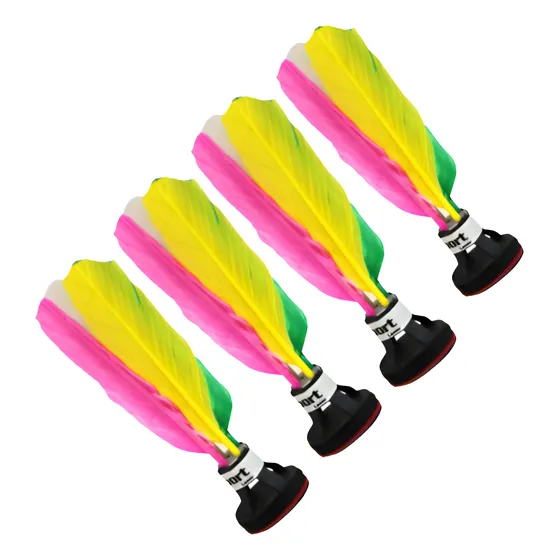  4 Peteca Profissional Colorida Brincadeira Esporte Diversão