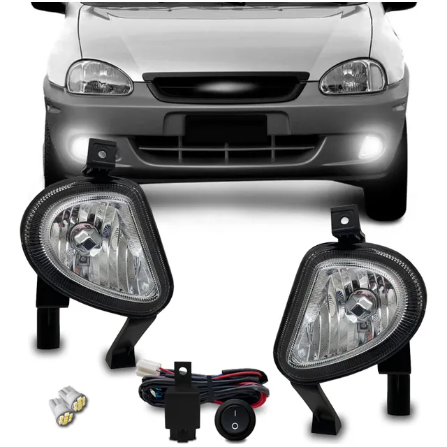 Kit Farol Neblina Corsa Classic Meia Lua 2008 + Brinde