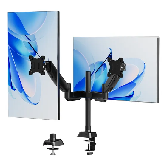 Suporte De Tela Dois Monitores Articulado De Mesa A Gás Vesa
