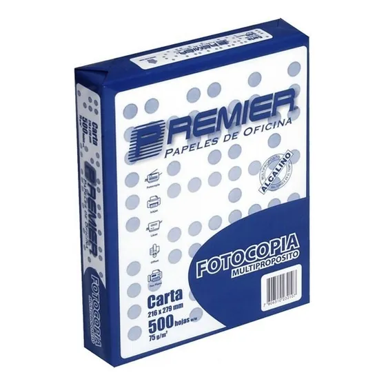 Resma Carta multifunción 500 Hojas Premier Color Blanco 75gr