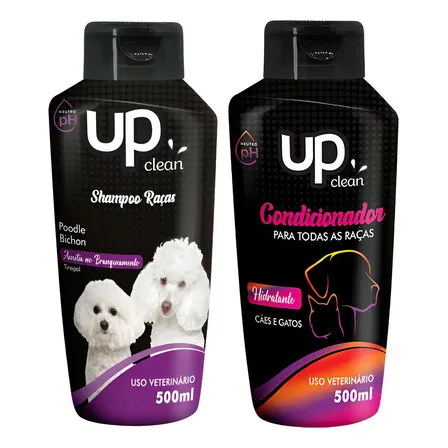 Kit Shampoo 2 em 1 Poodle/Bichon Up Clean 500ml - Higiene e Condicionamento