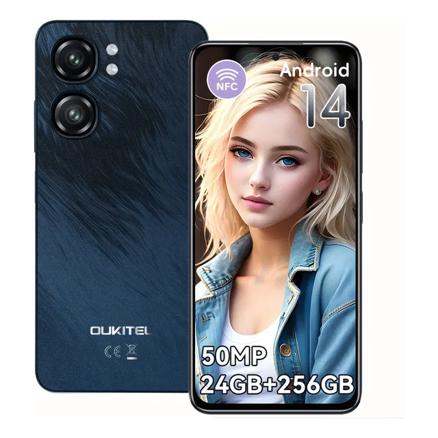 Celulares Oukitel C58 Pro 24gb Ram 256gb Rom Smartphones 5150 Mah Android 14 Auricular 3.5 Mm Otg/fm/gps/nfc/fingerprint