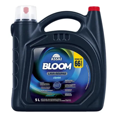 Sabão Lava Roupas Líquido Assaí Bloom 5 Litros
