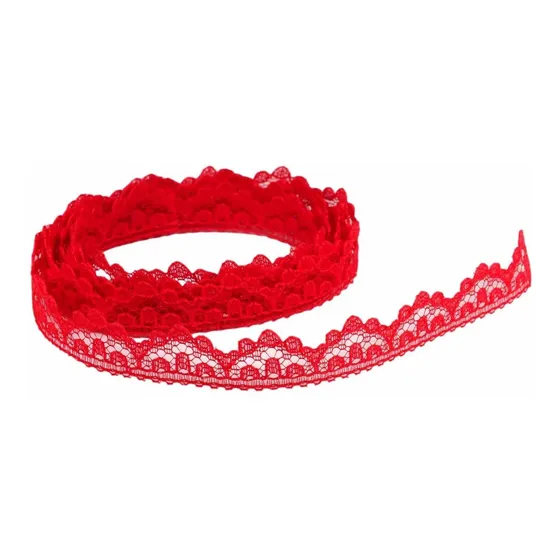 Porcelynne Encaje Rojo Vintage 1 2  Ancho Delicada Vieira 5