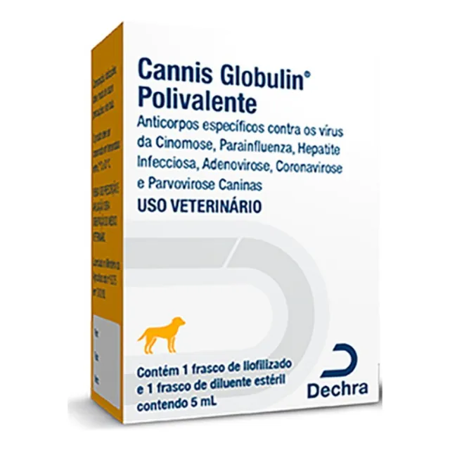 Novo Cannis Globulin Polivalente Para Cães 5ml Dechra