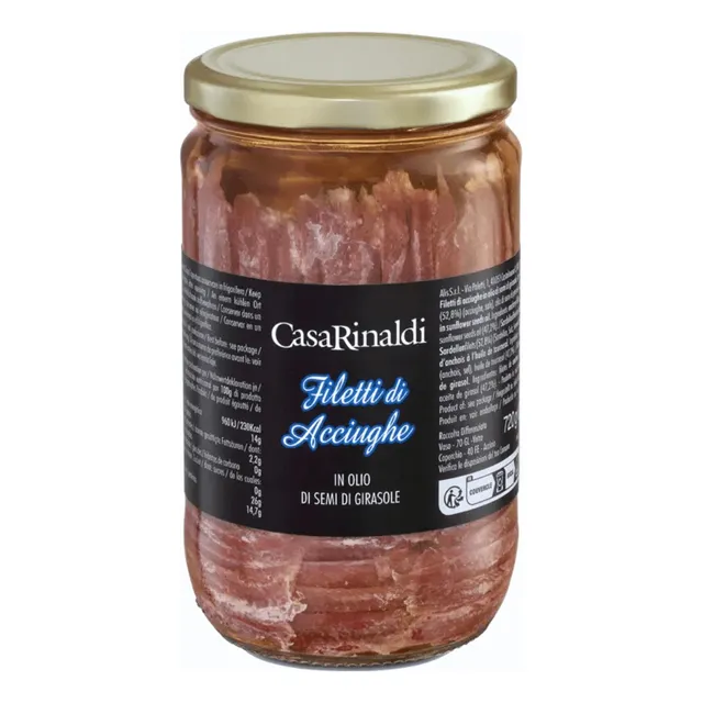 Filete Anchoa En Aceite Casa Rinaldi 720 Grs Italia