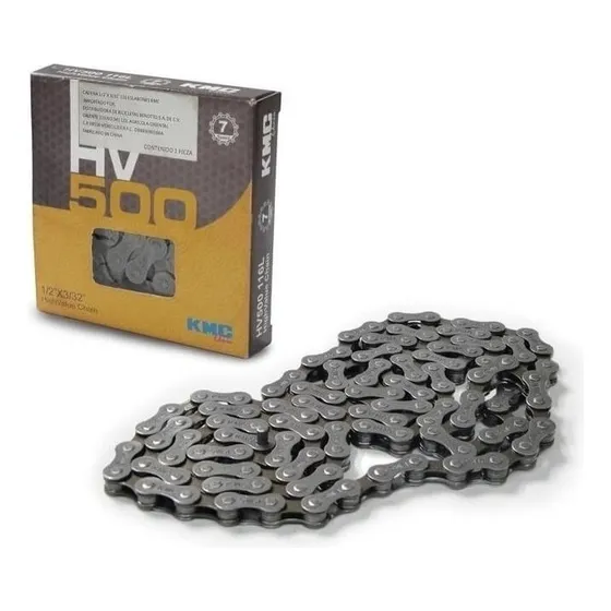 Cadena semiíndice gris/marrón Kmc Hv500 6/7v 116 eslabones