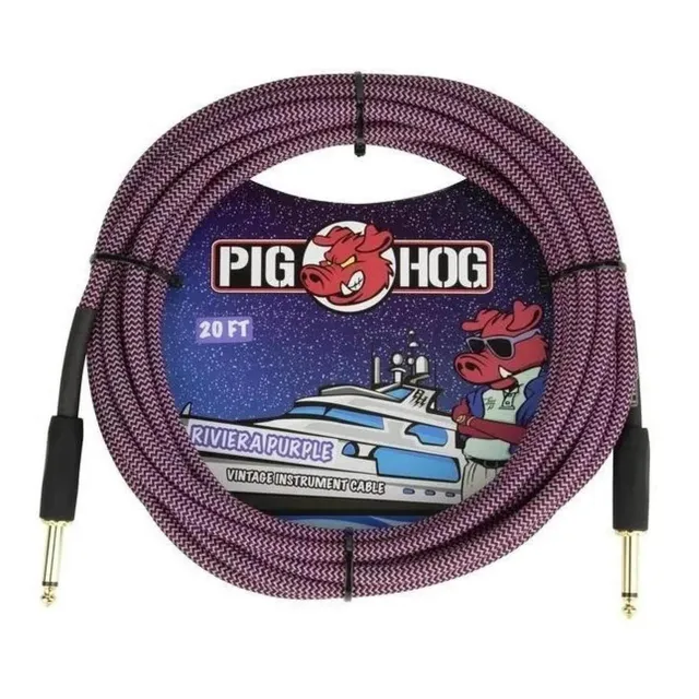 Cable Pig Hog Pch20rpp P/instrumento Plug A Plug 6m Riviera