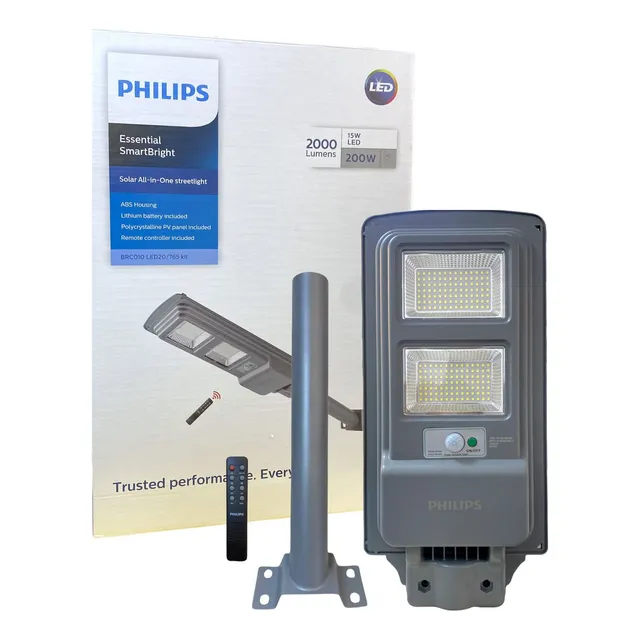 Lampara Led Solar Alumbrado Público 200w Con Soporte