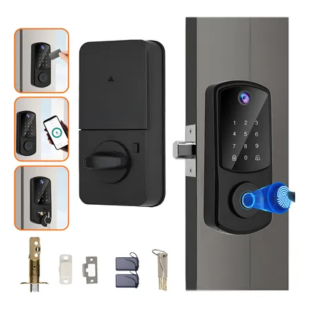 Fechadura Eletrônica Digital Biométrica Embutir Wifi Tuya Preto-tuya-wi-fi