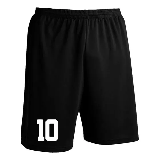 Shorts Futebol Masculino Calção Poliéster Numerado (n.10)