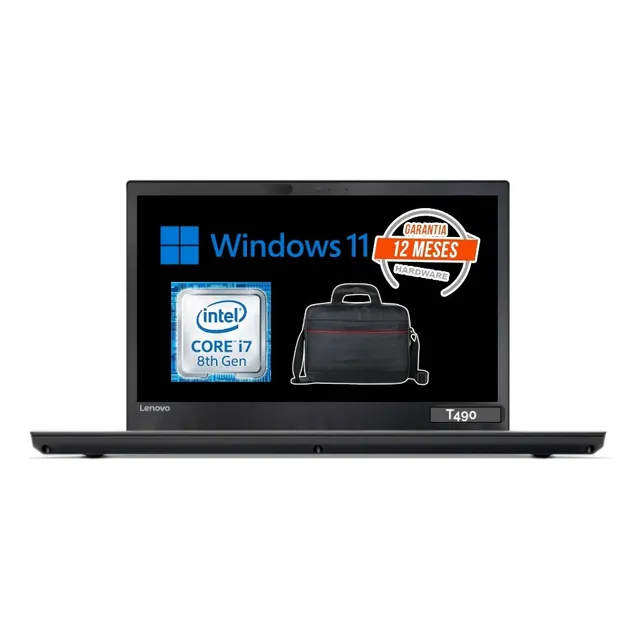 Notebook Thinkpad T490  I7-8565u 16gb 1tbssd Nve Factura G12 Negro (Reacondicionado)