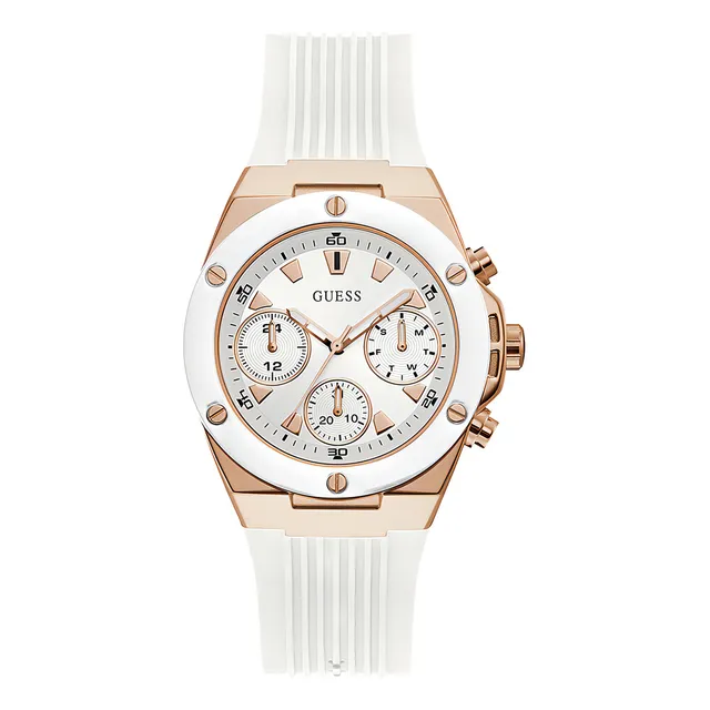 Reloj Guess GW0030l3 de goma rosa blanca para mujer