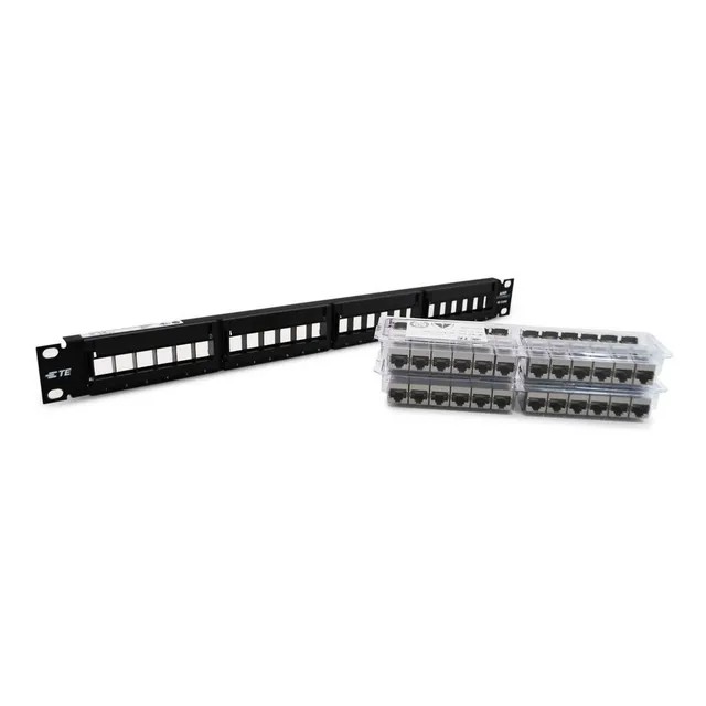 Patch Panel 24 Bocas Cat-6a Xg Con Soporte Trasero Commscope