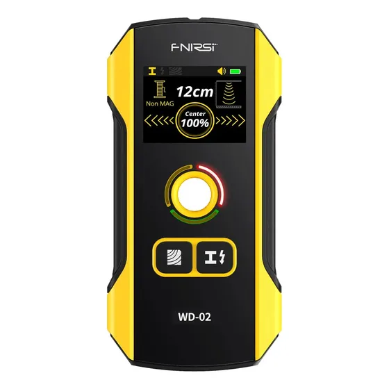 Escaner Detector Pared Metal Digital Portatil Fnirsi Color Negro Y Amarillo