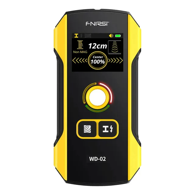 Escaner Detector Pared Metal Digital Portatil Fnirsi Color Negro Y Amarillo