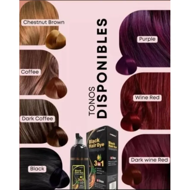 Tinte Shampoo Tratamiento Cubre Canas