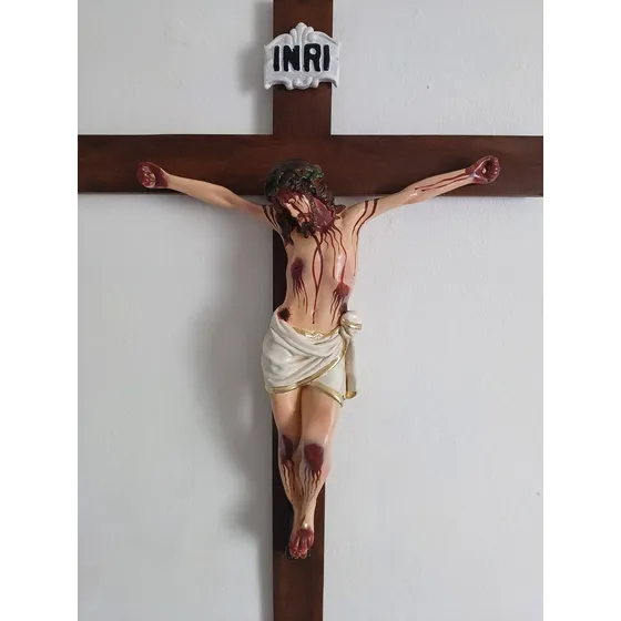 Imagem Jesus Cristo Crucificado Na Cruz 1 Metro Frete Grátis