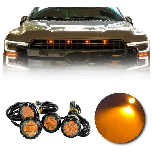 Kit 4 Super Luz De Grade Led Ambar  Pick Ups Camionetes