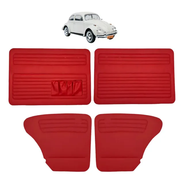 Forracao Porta+lateral Traseira Vermelha C/bolsa Fusca Ate77