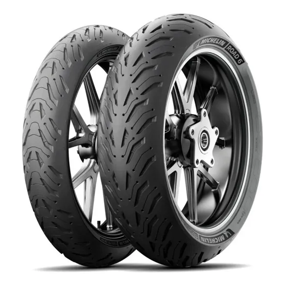 Par Pneu Michelin Road 6 120/70-17 + 190/55-17 Lançamento