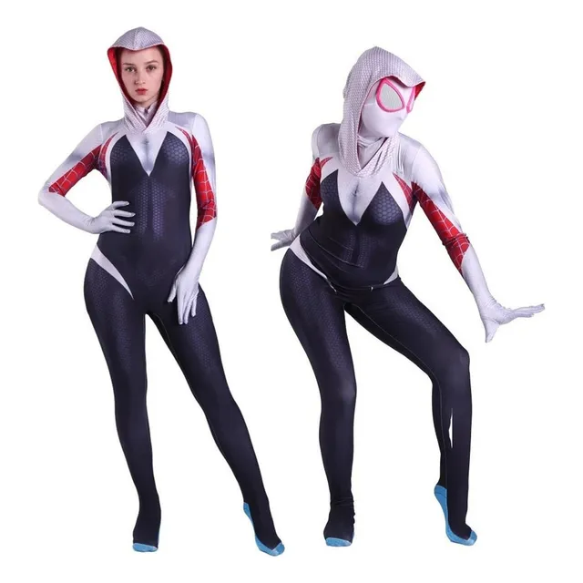 Spiderman Gwen Stacy Ropa Ajustada Mono Traje Adulto