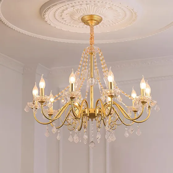 Dopwii Lámpara Colgante Vintage Cristal For Room 6 Light