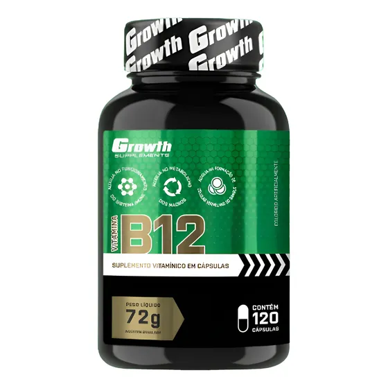 Vitamina B12 (120 Cápsulas) - Growth Supplements