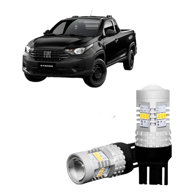Par Lâmpada Led Drl Luz Diurna T20 Nova Fiat Strada 6000k