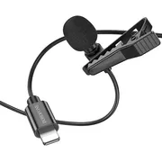 Micrófono Solapa Omnidireccional USB-C 2m Borofone Negro Para Computadora