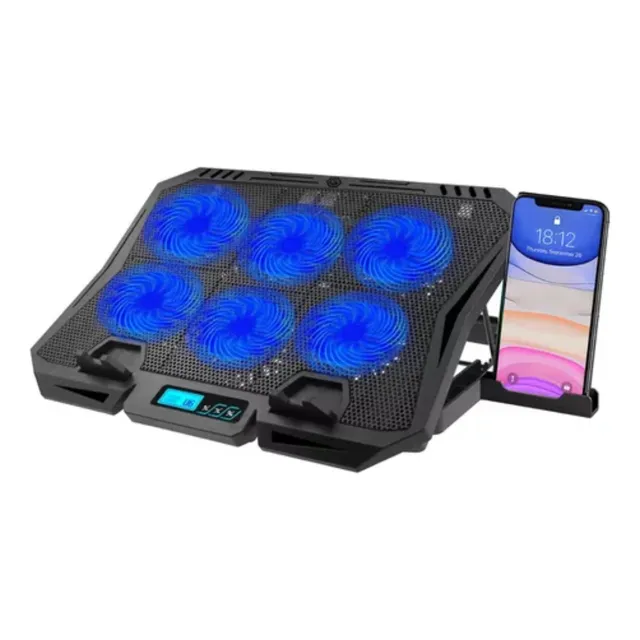 Cooler Laptop Notebook / 6 Ventiladores / Luces Led 