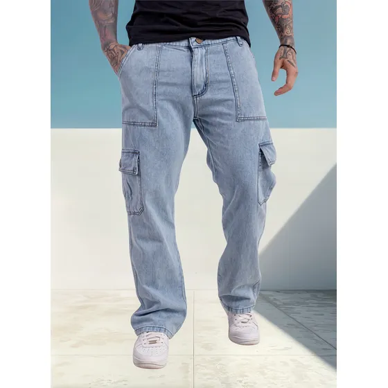 Jean Rígido Mom Oversize Cargo - Art 167
