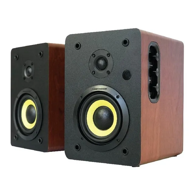 Parlantes Bt Vertrag Donker Con Cable Optico 3m Color Marrón