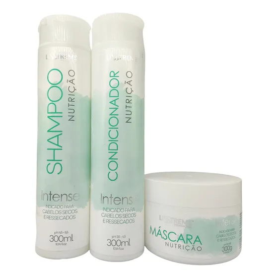 Kit Nutrição Lisstreme 300g Tratamentos Capilar Intense Eaê