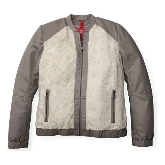 Chaqueta  Niña De Cuero Sintético Con Encaje  Importada