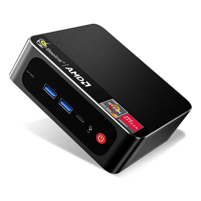 Beelink Mini Pc, Amd Ryzen 7 5700u (hasta 4.3ghz), 16 Gb Ddr