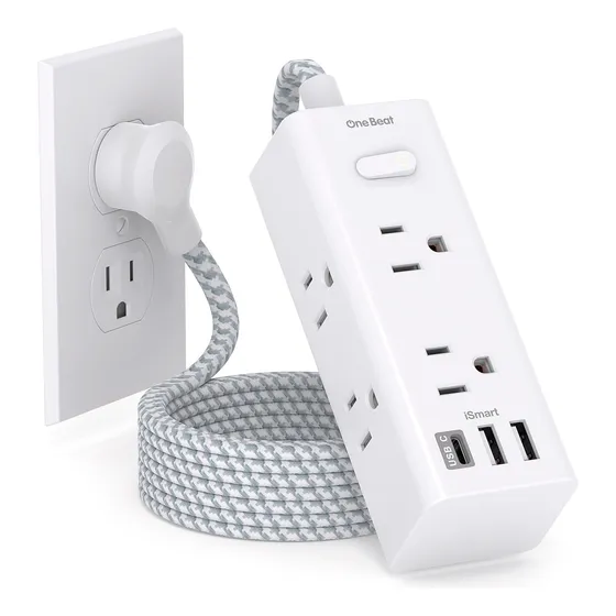 Regleta Protectora 6 Salidas 3 Puertos Usb Extensión 5 Pies