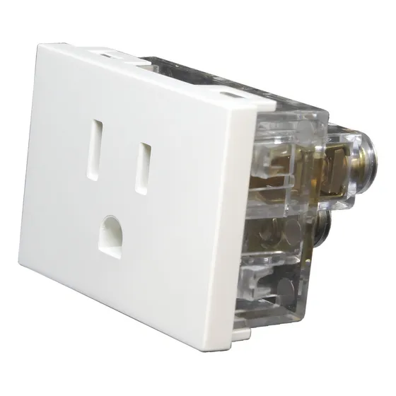 Contacto Enchufe Aterrizado 15 A 127 V 2 Módulos Pininfarina Color Blanco