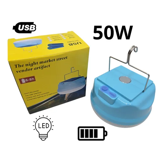 Lampara Recargable 50w Led Bombillo Usb Imantada 3473