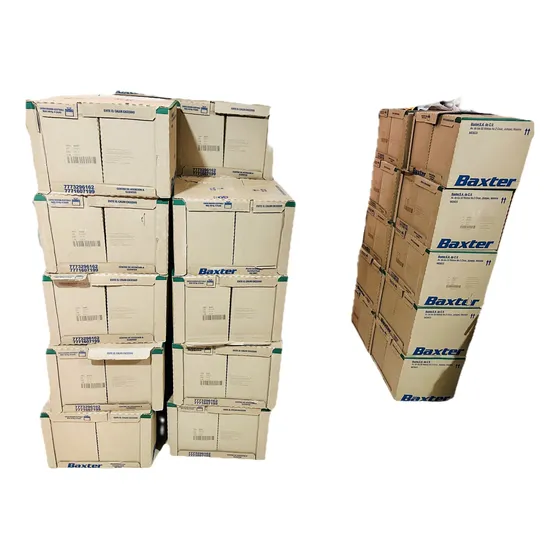 Caja Con Bolsas De Dialisis Manual Baxter Verde 2.5