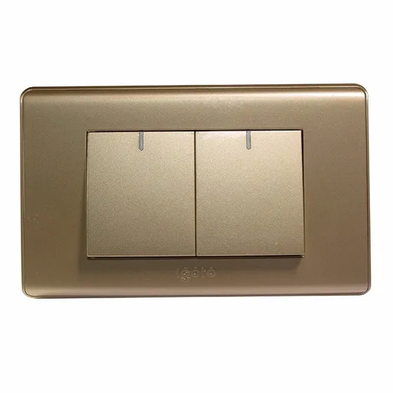 Interruptor Doble Dorado A2022-g Igoto