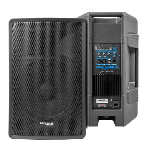 Bafle Profesional 15 Amplificado Dsp Epsilon By Steelpro Color Negro