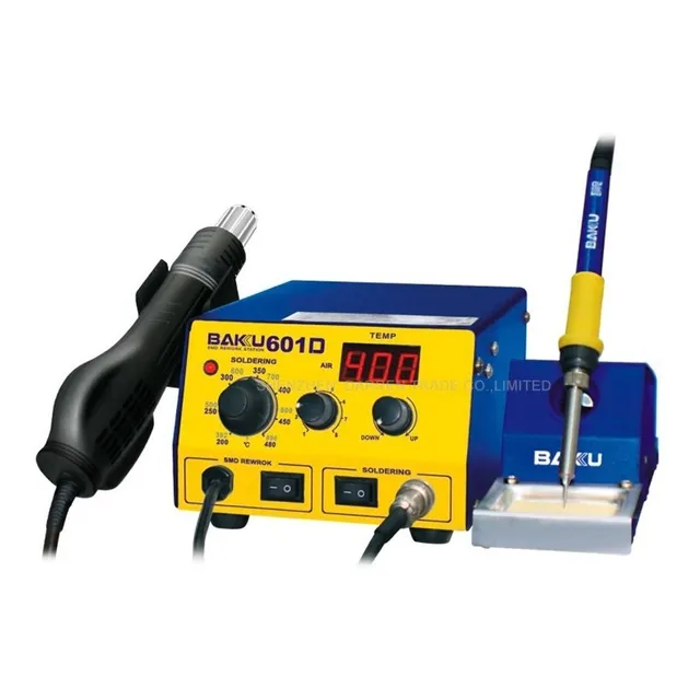 Estacion De Soldadura Digital 2 En 1 Cautin Baku 601d
