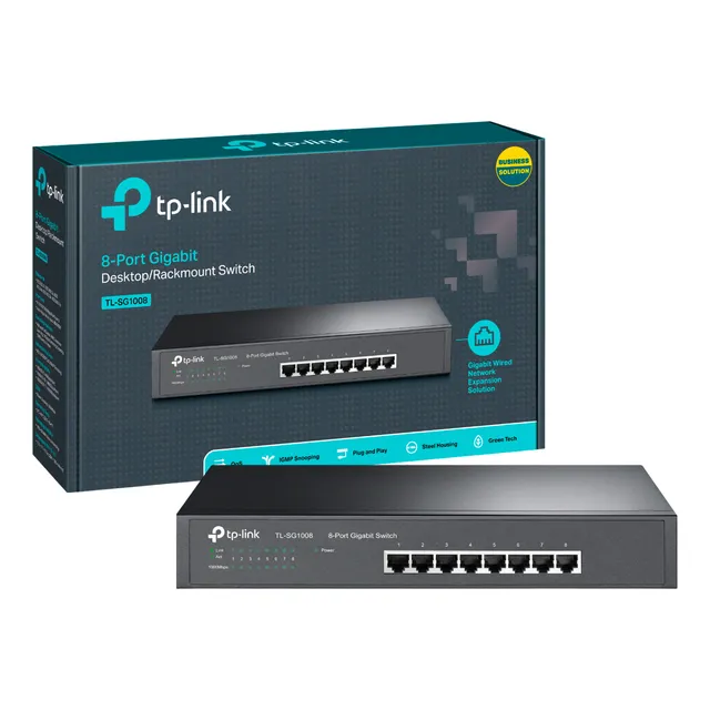 Switch De Escritorio Tp Link Tl-sg1008 8 Puertos Gigabit