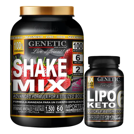 60 Días Batido Dieta Vegano Quemagrasas Lipo 6 Keto Genetic
